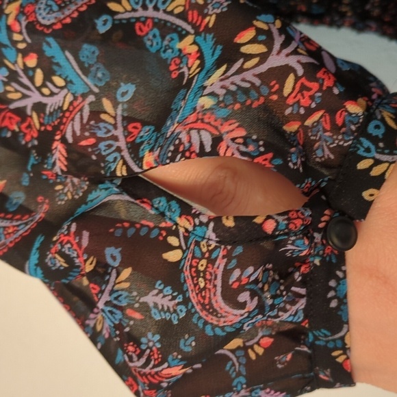 Anthropologie Vanessa Virginia Smocked Waist Long sleeves Sheer Boho Sun dress - Picture 9 of 15